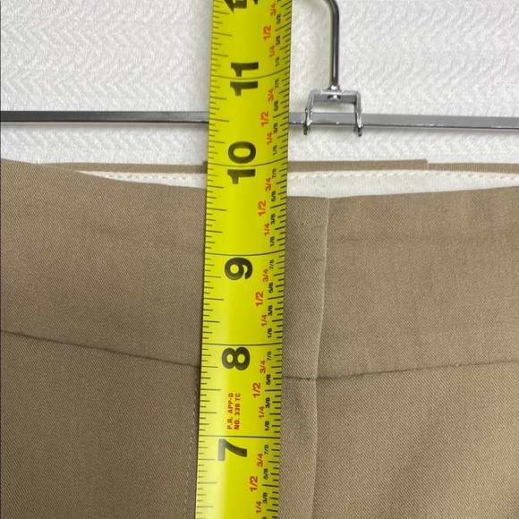 Ann Taylor Pants Trousers Flare Flat Front Midrise Beige Tan Size 10 - Picture 8 of 8